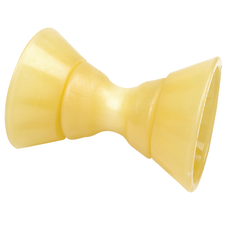 SEACHOICE Non-Marking TP Yellow Rubber Bow Roller With Bells 1/2" ID Hole, 3" L 56590